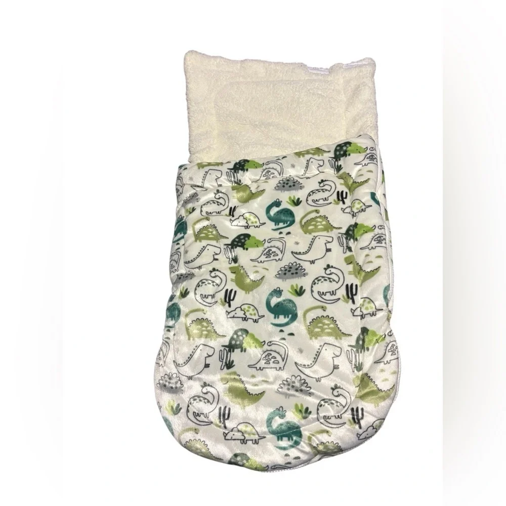 Dinosaur Print Baby Swaddle Blanket And 8 baby bibs